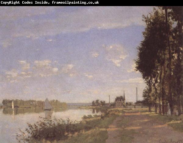 Claude Monet Riverside path at Argenteuil